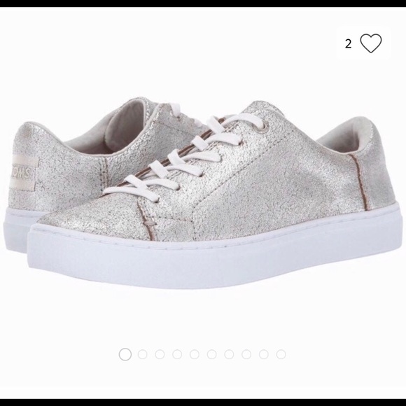 TOMS Lenox Silver Metallic Sneakers - Picture 2 of 14